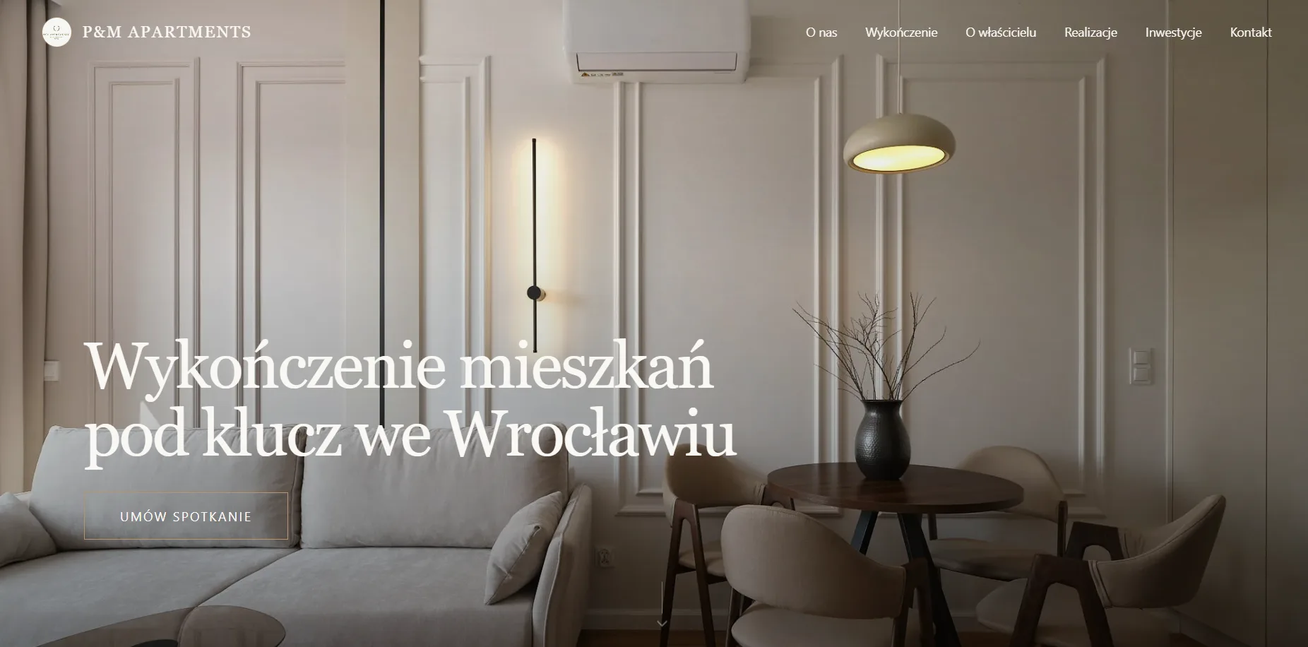 PM Apartments - podgląd strony